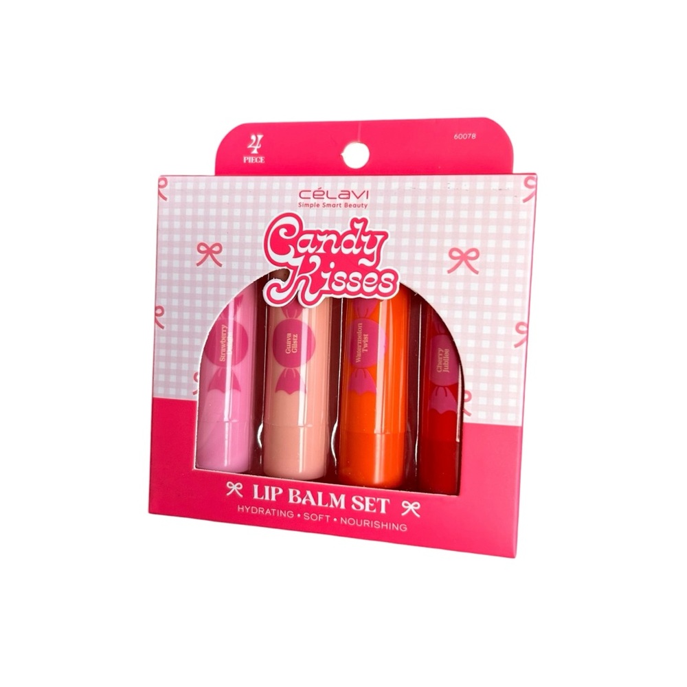 Celavi Candy Kisses Lip Balm Set - strawberry, watermelon, guava, cherry NEW PC - Picture 7 of 7